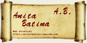 Anita Batina vizit kartica